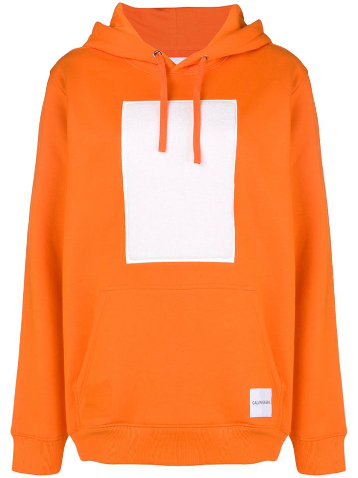 Calvin Klein Jeans Colour-block Hooded Sweatshirt - Yellow & Orange
