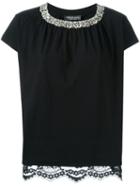 Twin-set Embellished Neckline Top