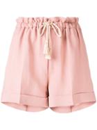 Twin-set Drawstring Waist Shorts - Pink