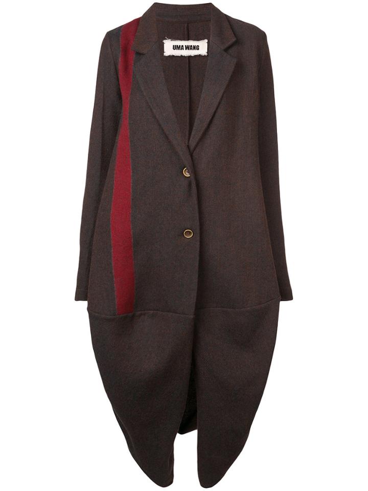 Uma Wang Oversized Midi Coat - Brown