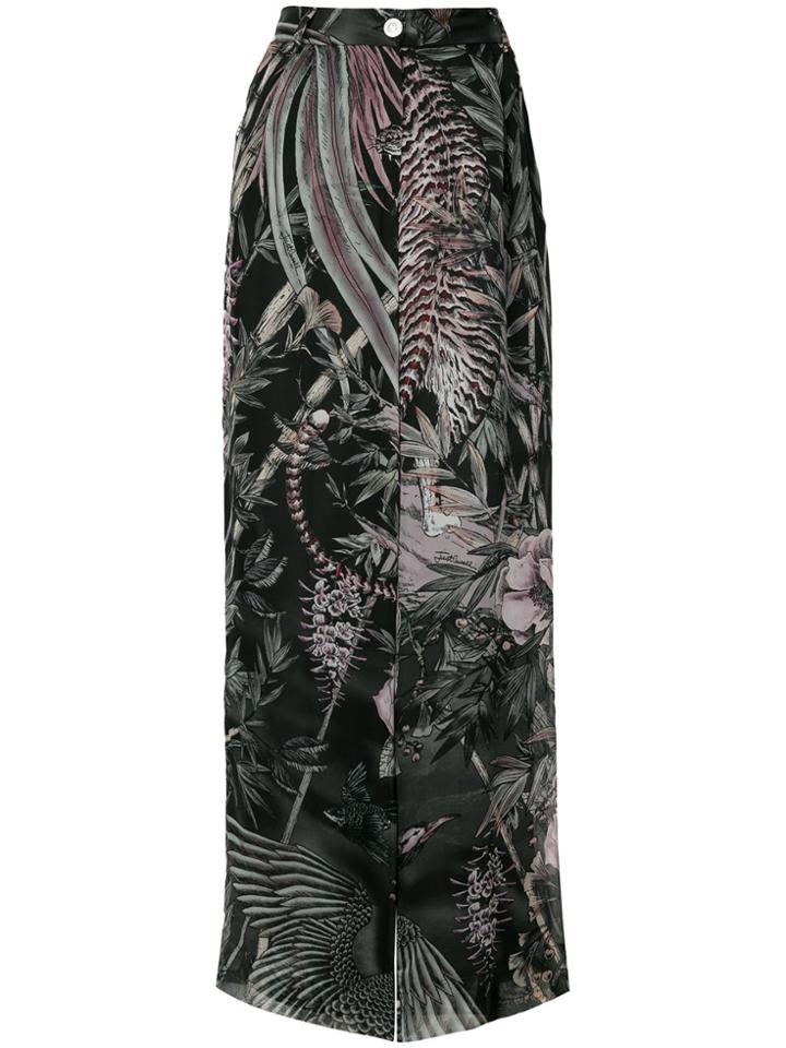 Just Cavalli Flared Nature Print Trousers - Multicolour