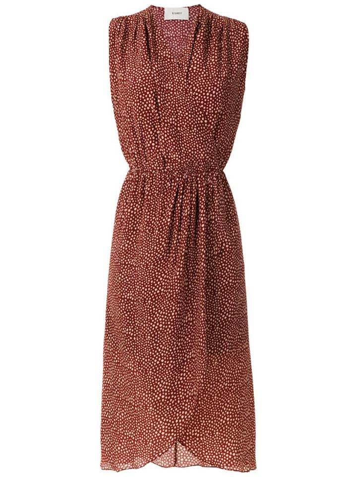 Egrey Printed Silk Dress - Brown