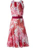 Max Mara Flared Floral Print Dress