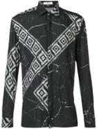 Versace Collection Marble Print Shirt - Black