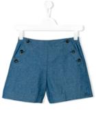 Burberry Kids - Teen Etty Shorts - Kids - Cotton - 14 Yrs, Blue