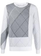 Brioni Geometric Pattern Crew-neck Pullover - White