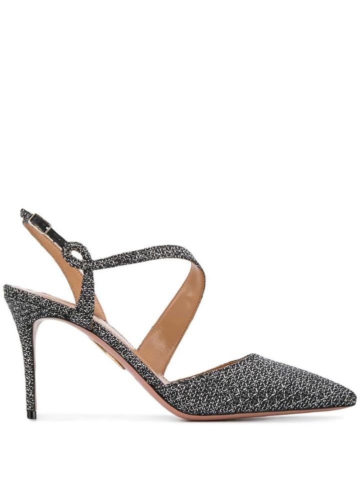 Aquazzura Wrap-around Metallic Detail Pumps