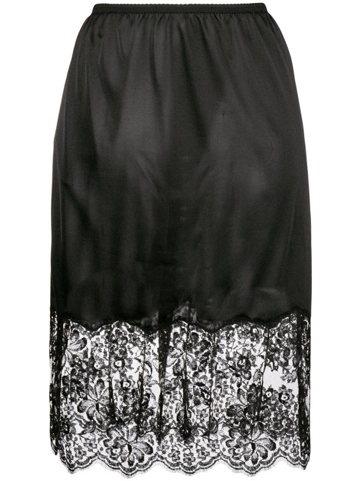 Stella Mccartney Flared Lace Skirt - Black