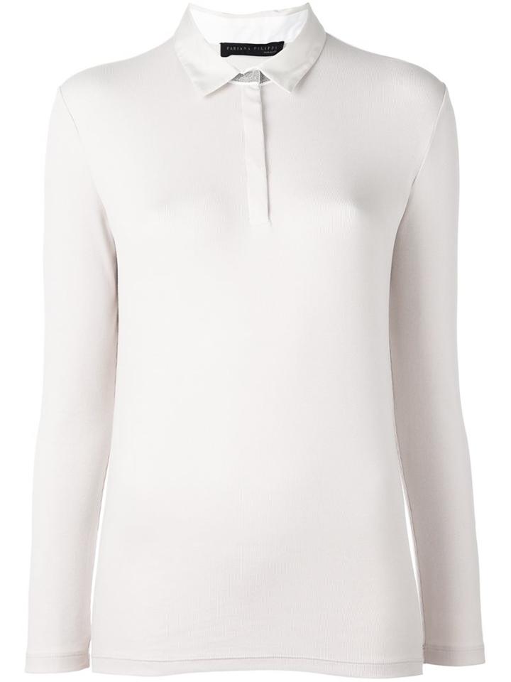 Fabiana Filippi Embellished Collar Polo Shirt