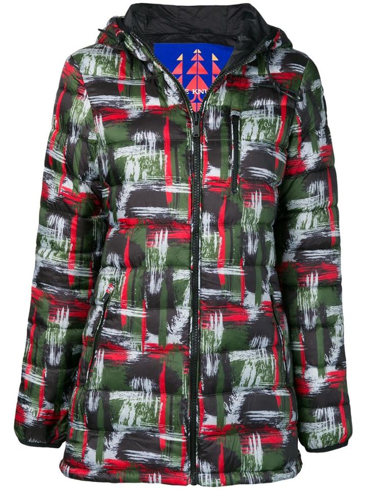Moose Knuckles Abstract Art Print Puffer Jacket - Green