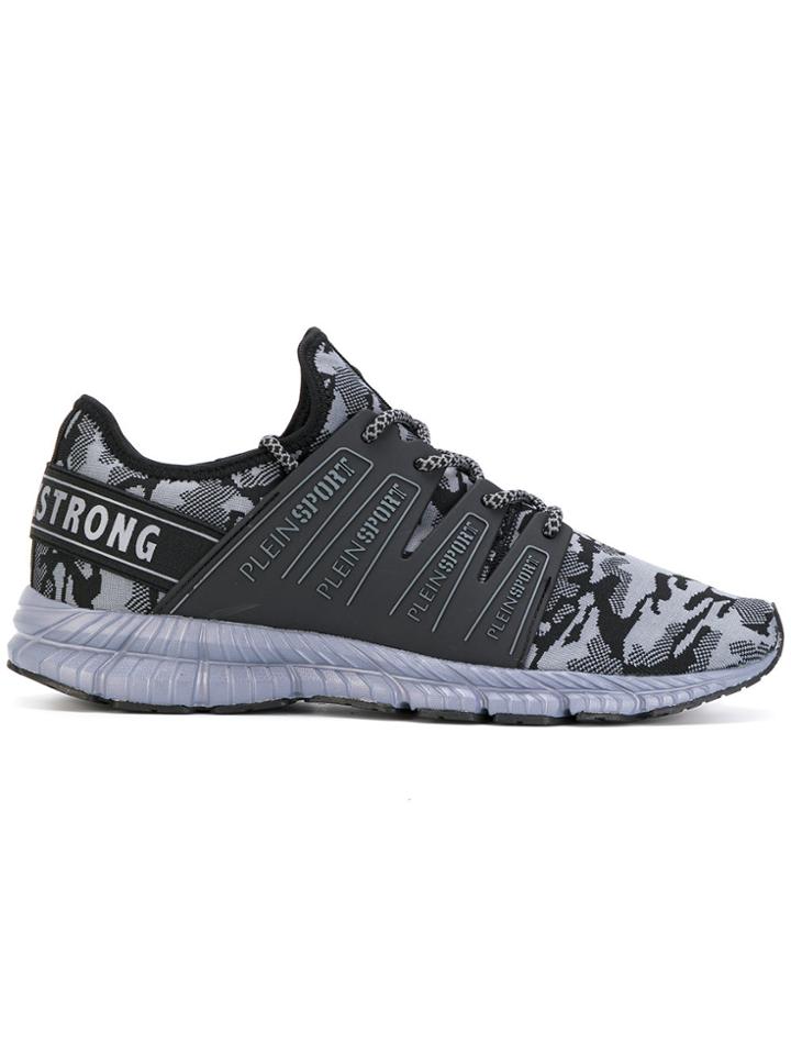 Plein Sport Patterned Sneakers - Black