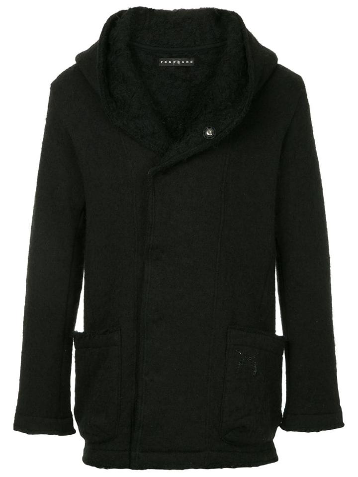 Roarguns Asymmetric Hoodie Jacket - Black