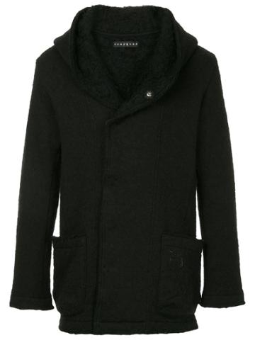 Roarguns Asymmetric Hoodie Jacket - Black