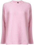 Sara Lanzi Crew-neck Knit Sweater - Pink