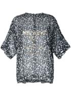 Theatre Products - Sheer Printed Blouse - Women - Cotton - One Size, Black, Cotton