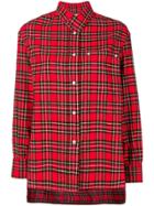 Golden Goose Deluxe Brand Plaid Long Back Shirt - Red