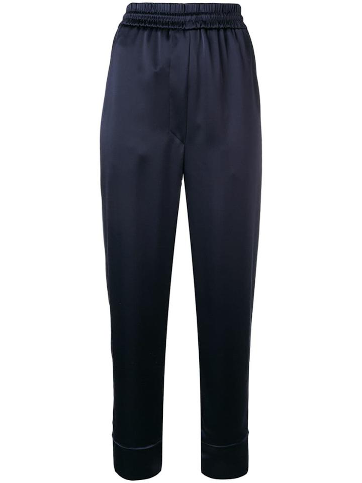 Nanushka Cropped Trousers - Blue