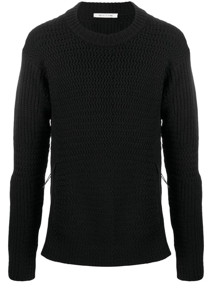 1017 Alyx 9sm Crew Neck Cable Knit Jumper - Black