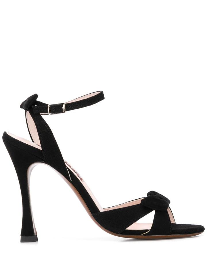 Alexa Chung Bow Heeled Sandals - Black