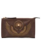 Xaa Leather Clutch, Women's, Brown, Leather