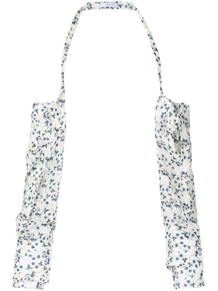 Delada Strawberry Print Detachable Sleeves - White