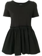 Twin-set Peplum Waist T-shirt - Black