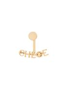 Chloé Lobe Charm Logo Earring - Metallic