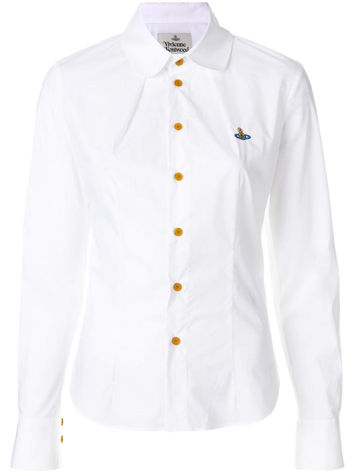 Vivienne Westwood Anglomania Logo Crest Shirt - White