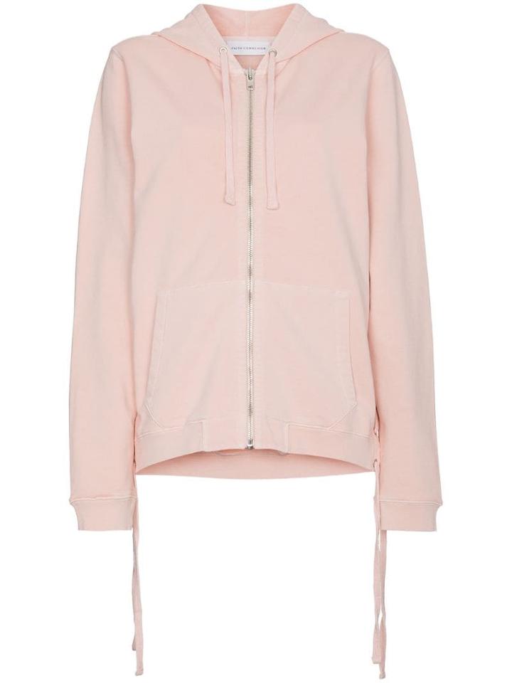 Faith Connexion Printed Text Hoodie - Pink