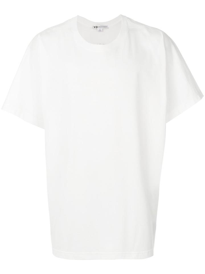 Y-3 Oversize Branded T-shirt - White