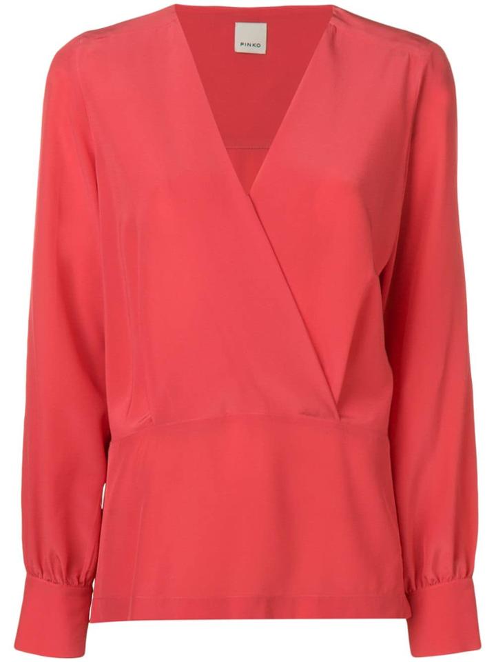 Pinko V-neck Blouse - Red