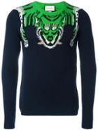 Gucci Tiger Jumper, Size: Xl, Blue, Wool