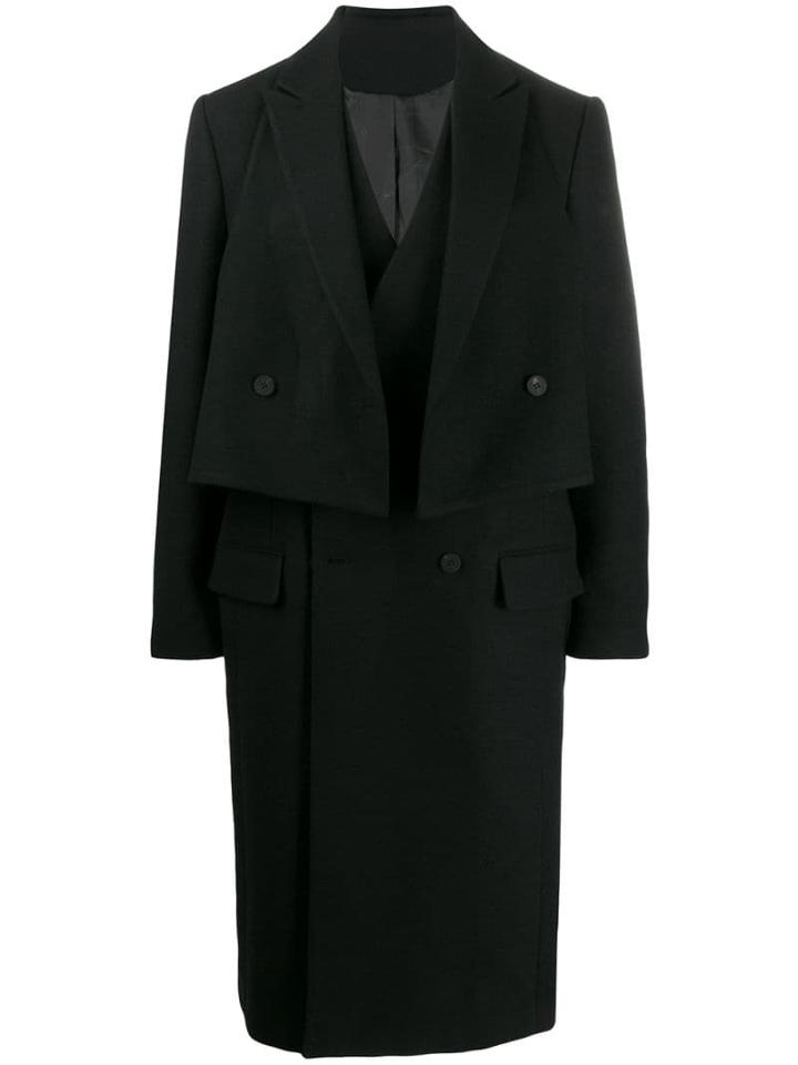 D.gnak Double Breasted Coat - Black