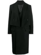 D.gnak Double Breasted Coat - Black