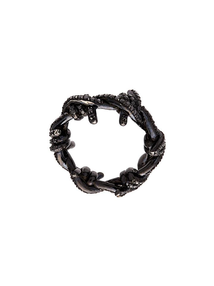 Lynn Ban Twisted Ring, Women's, Size: 7, Black