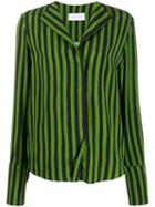 Christian Wijnants Striped Long Sleeve Blouse - Green
