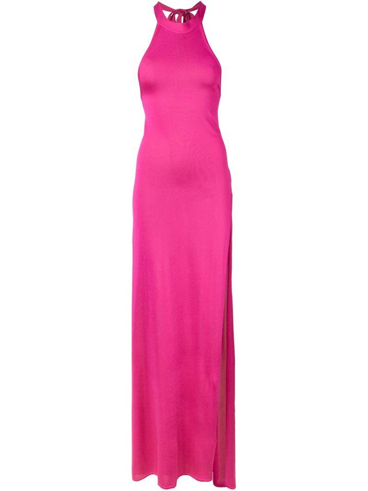 Dsquared2 Side Slit Evening Gown, Women's, Size: Xs, Pink/purple, Viscose