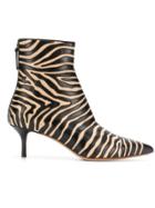Francesco Russo Zebra Ankle Boots - Black