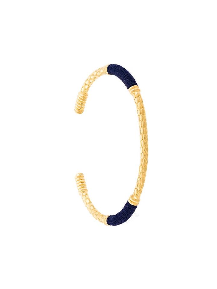 Aurelie Bidermann Contrast Detail Bangle - Gold
