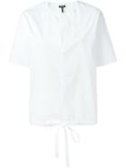 Jil Sander Navy Drawstring Hem Boxy Top