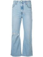 Nobody Denim Cropped Flare Jeans - Blue