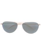 Oliver Peoples 'benedict' Aviator Sunglasses - Metallic
