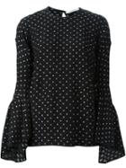 Givenchy Star Print Blouse, Women's, Size: 36, Black, Silk/polyester