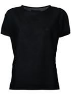 Lemaire - Crew Neck T-shirt - Women - Cotton - L, Black, Cotton