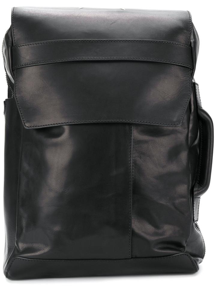 Maison Margiela Structured Fold-over Backpack - Black