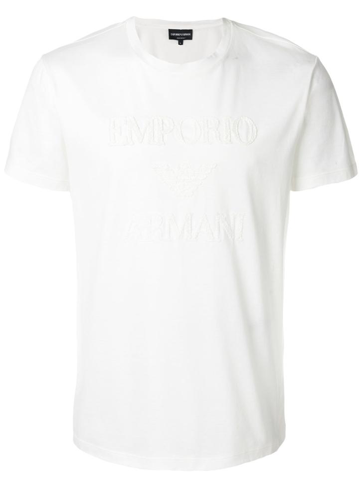 Emporio Armani Stitched Logo T-shirt - White