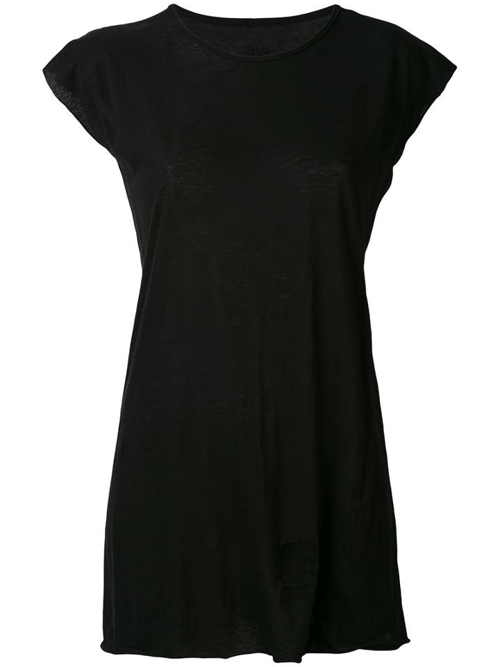 Rick Owens Drkshdw - Longline T-shirt - Women - Cotton - L, Black, Cotton