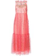Red Valentino Beaded Sequin Tulle Dress - Pink & Purple