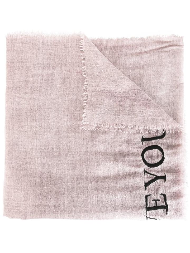 Faliero Sarti I Love You Scarf, Women's, Pink/purple, Silk/polyester/wool