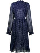 Sandy Liang Lorelai Printed Cross-over Tunic - Blue